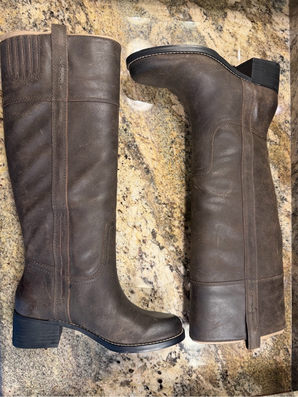 Tall Brown Heeled Women's Boots